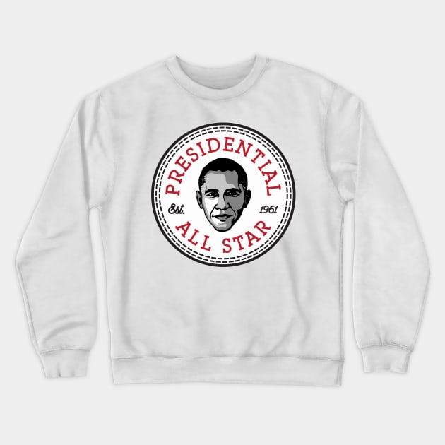 Barack Obama Presidential All Star Converse Logo Crewneck Sweatshirt by duniakubaby